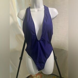 NWOT navy blue one piece bathing suit size S